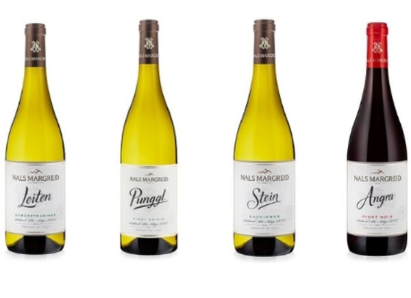 Leiten, Punggl, Stein, Angra: Nals Margreid propone tre vini bianchi e un rosso come benvenuto all’autunno.