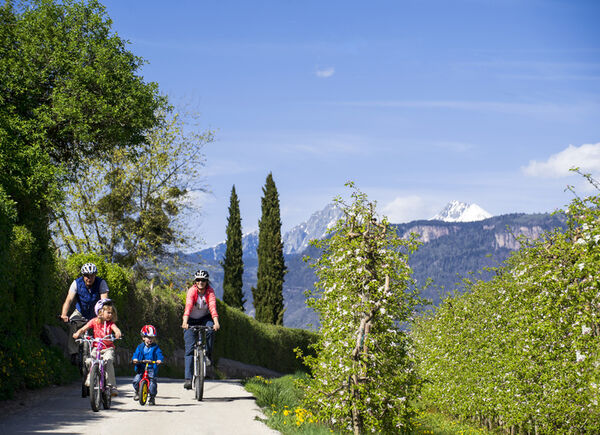 Vacanze in bici nei Familienhotels Südtirol. Il piacere di pedalare in Alto Adige.